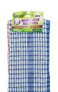 100% Cotton Monocheck Assorted Colour Tea Towel 2 Pack