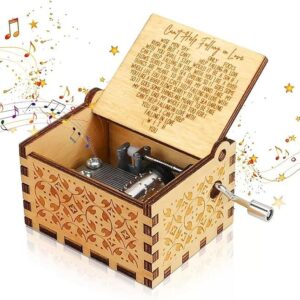 LCMAOKE Valentines Day Gifts for Him Her, Music Box for Kids Mens Teens Lover Boyfriend Girlfriend Husband Wife Wedding Anniversary Romantic Gift