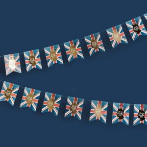 Club Green Kings Coronation 3 mts Flag Bunting, King Charles III Union Jack