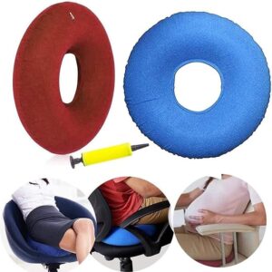 2pcs Donut Cushion Hemorrhoid Donut Seat Portable Inflatable Donut Ring Cushion
