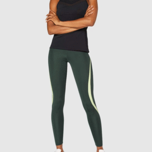 Amazon Essentials Aurique Women's Sports Leggings Black Turquoise Size-S