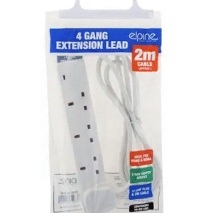 Elpine 4 Gang 13A Neon Light Extension Lead 2m