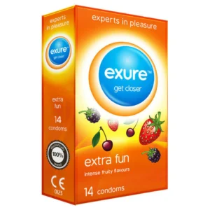 Exure Extra Fun Fruity Flavoured Condoms 14 Pack