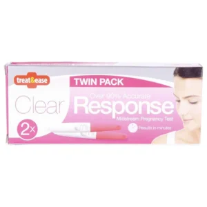 Treat & Ease Clear Response Midstream Pregnancy Test 2 Pack