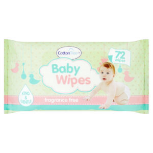 Cotton Tree Kind & Gentle Baby Wipes 72 Pack