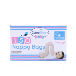 Cotton Tree Baby Fragranced Tie Handle Nappy Bags 150 Pack