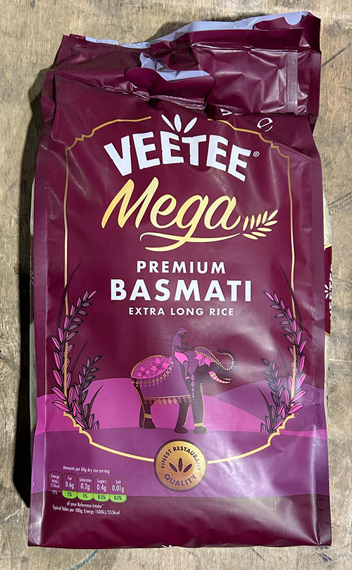 Veetee Mega Extra Long Premium Basmati Rice 5kg