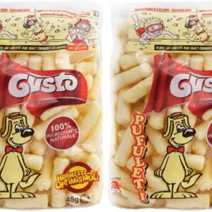 Gusto Pufuleti 45g , Salty plain corn puffs, Pack of 2