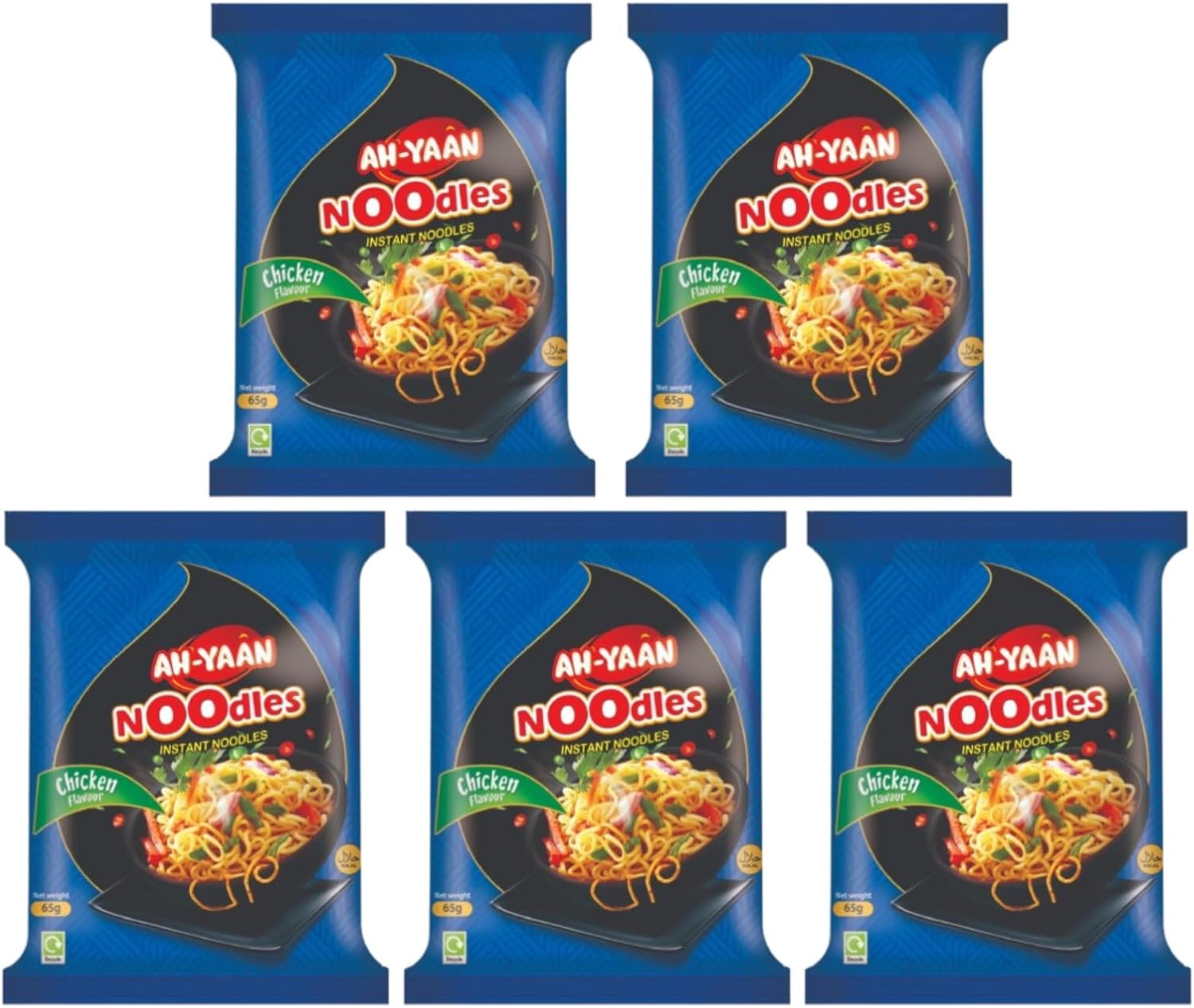 AH-YAAN Instant chicken noodles 5 pack