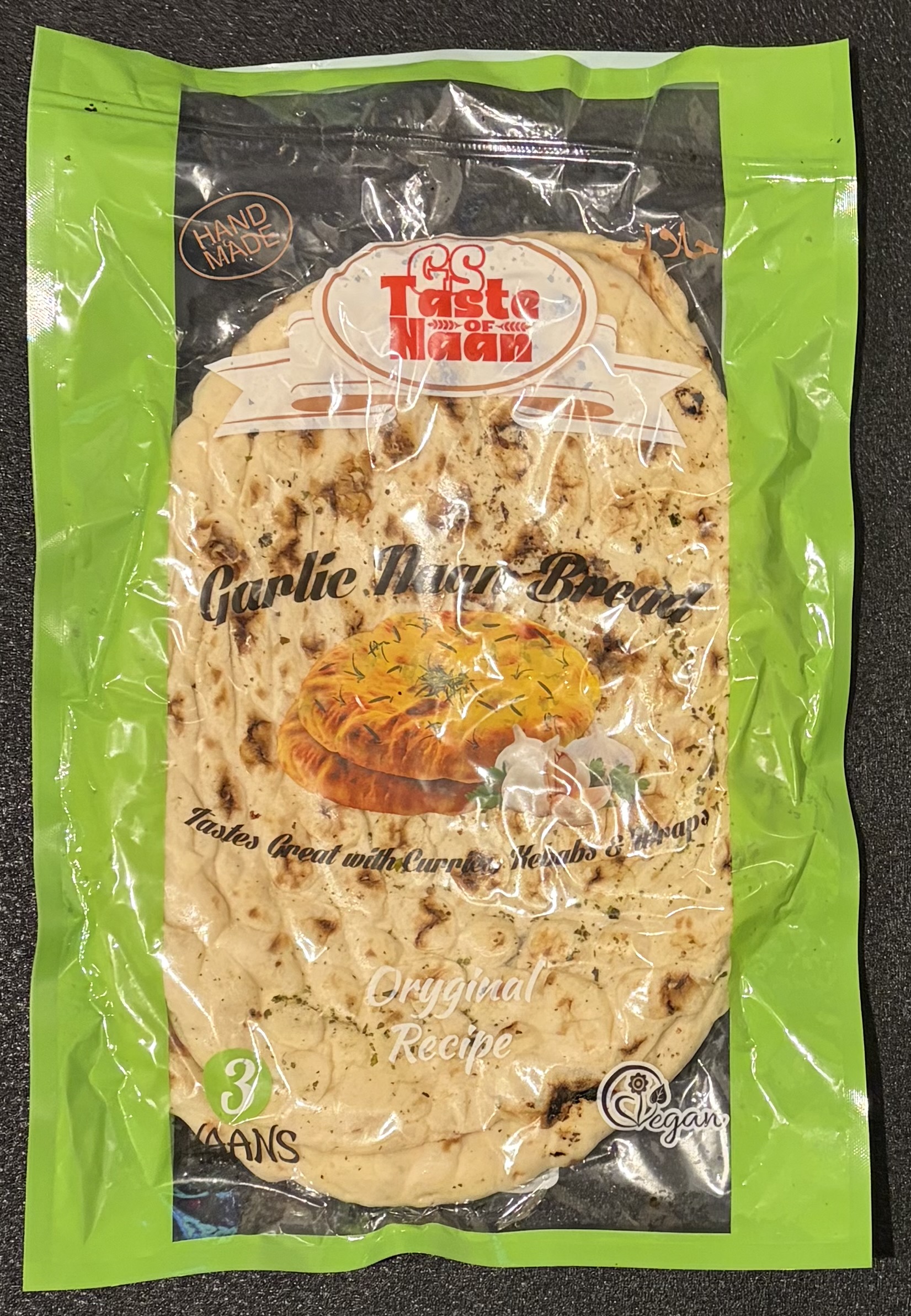 Golden spike 3pc Big Garlic Naan bread handmade