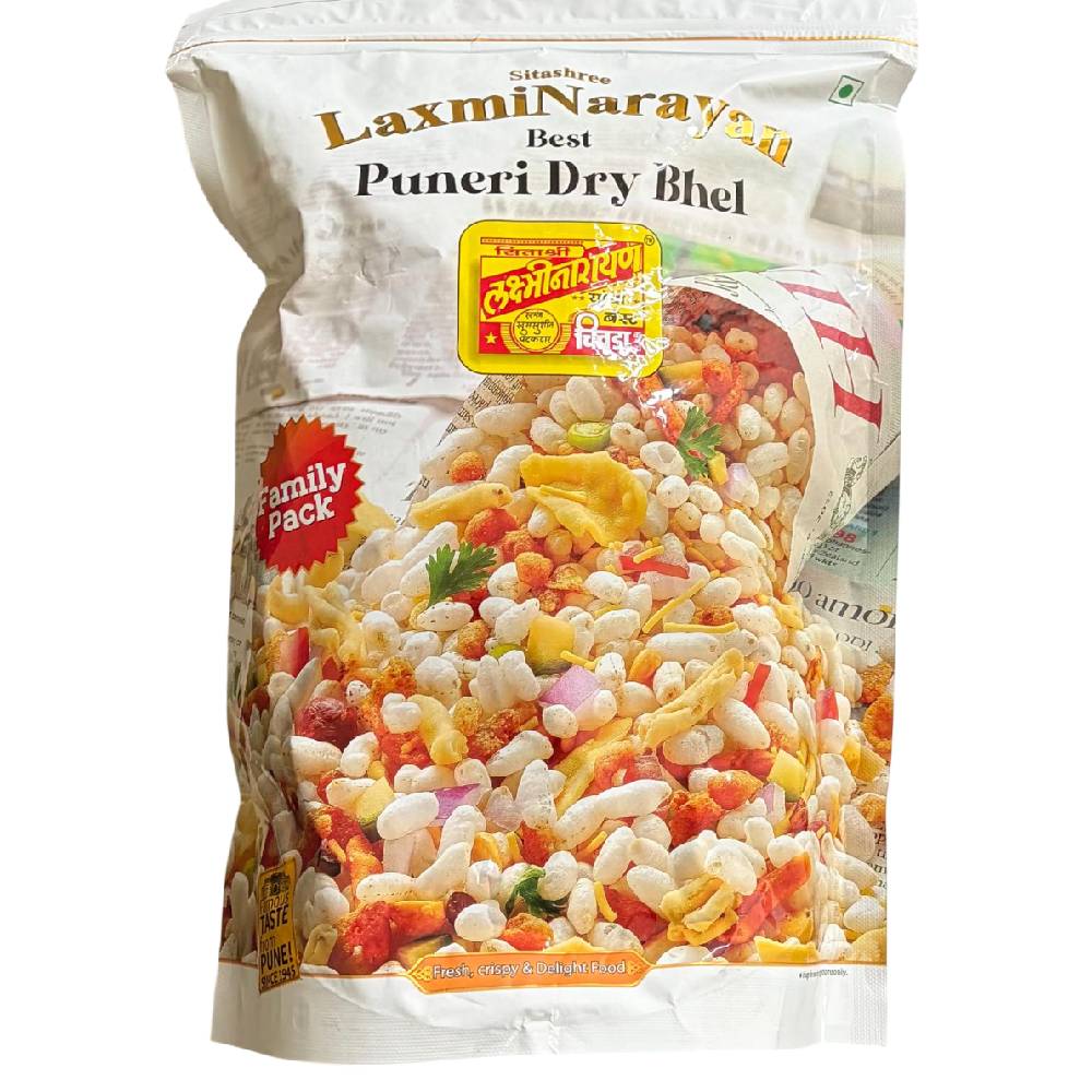 LaxmiNarayan Puneri Dry Bhel Snacks - 500g