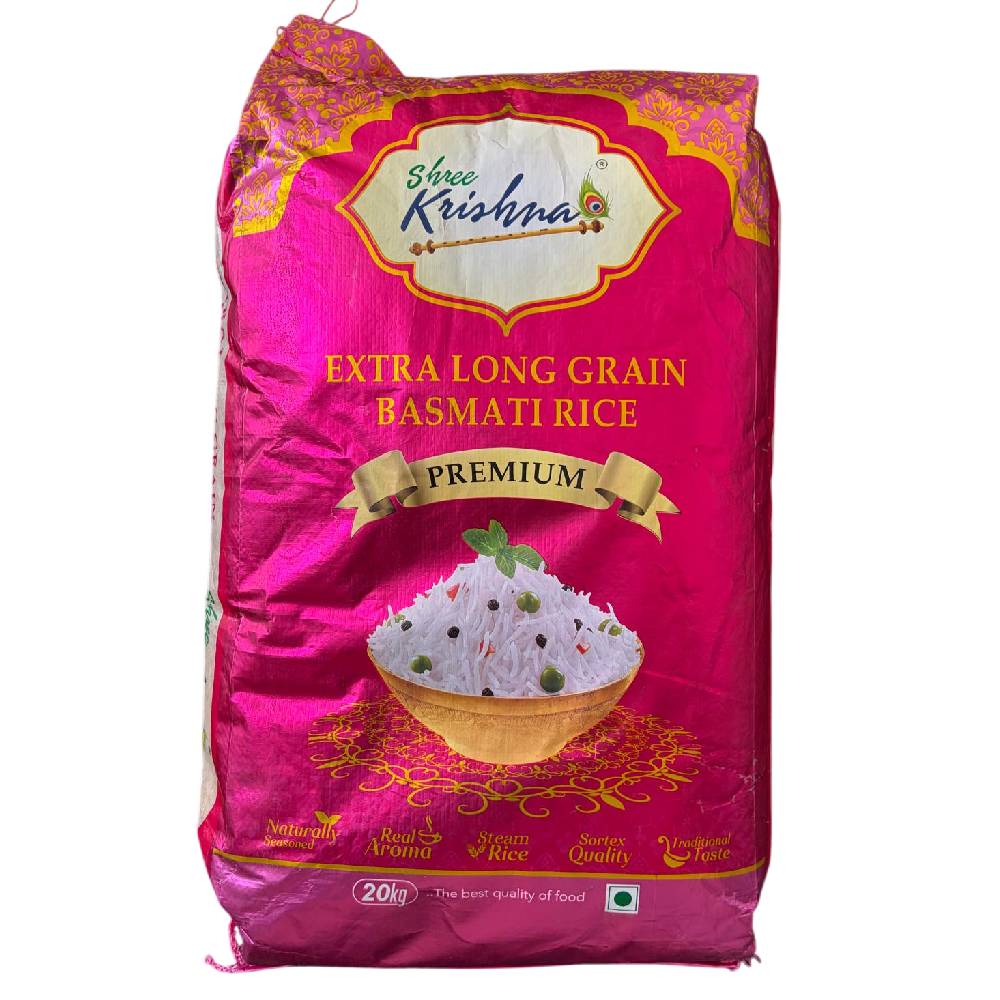 Shree Krishna Extra Long Grain Basmati Rice – 20kg
