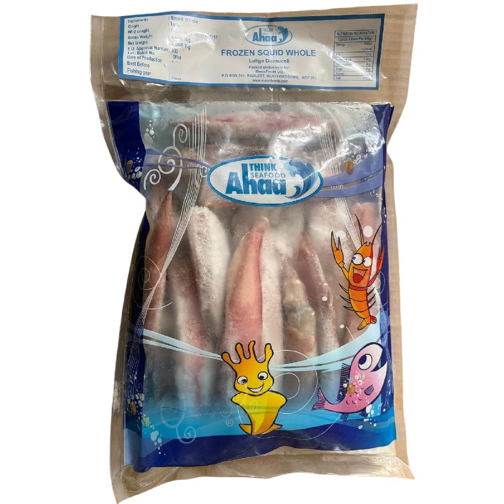 Ahaa Frozen Squid  Whole - 1kg