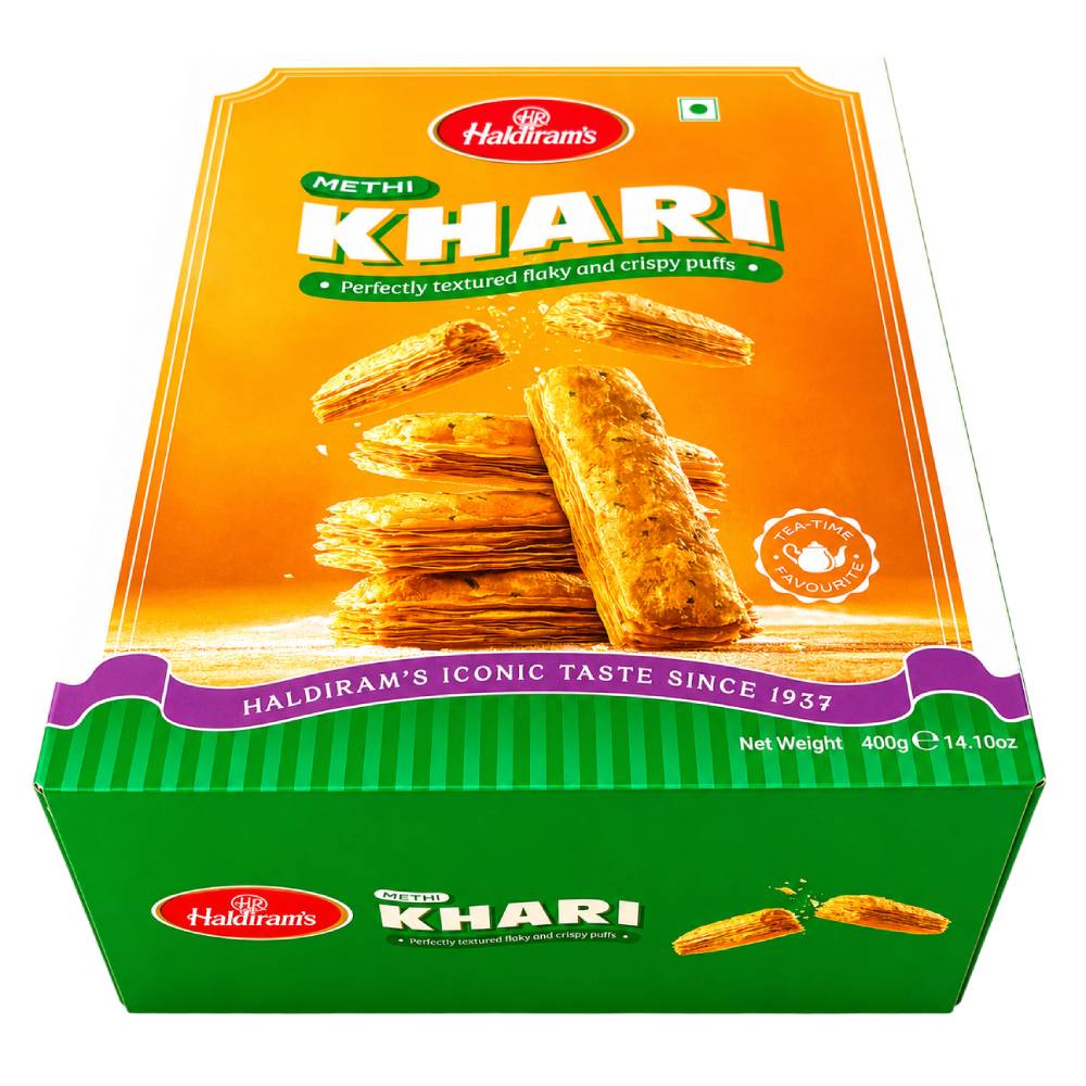 Haldiram's Methi Khari (Flaky and Crispy Puffs) - 400g