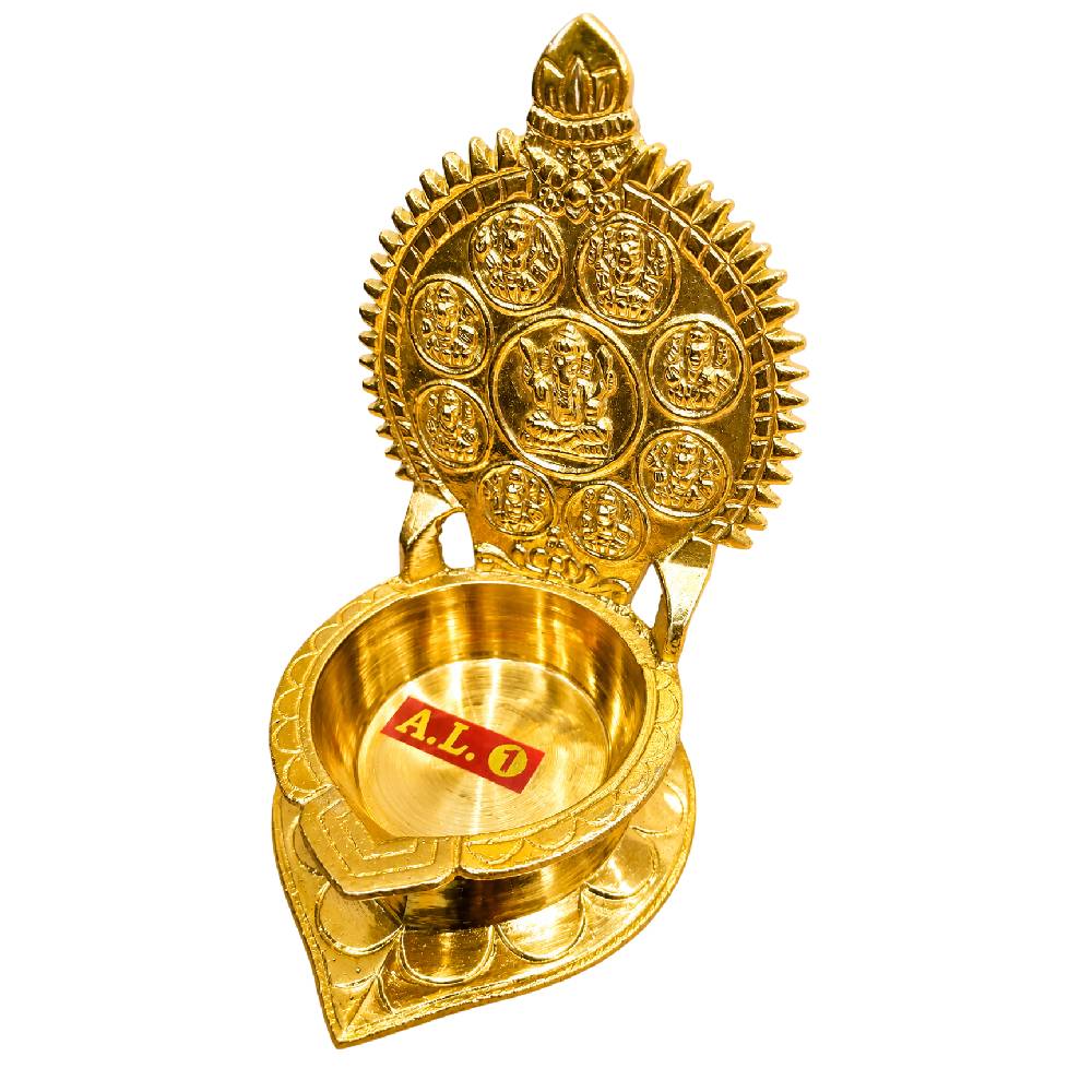 Vinayagar and Ashtalakshmi Vilakku Brass - Image 2