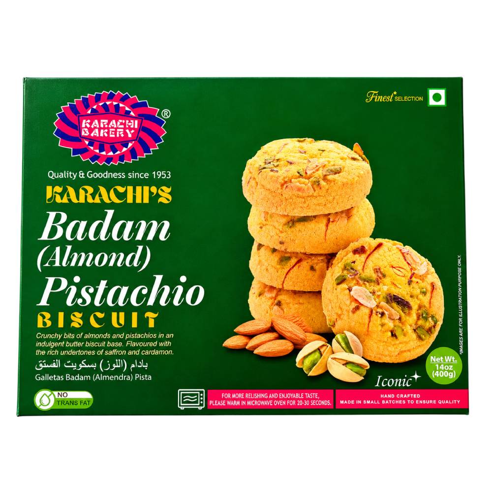 Karachi's Badam (Almond) Pistachio Biscuit - 400g