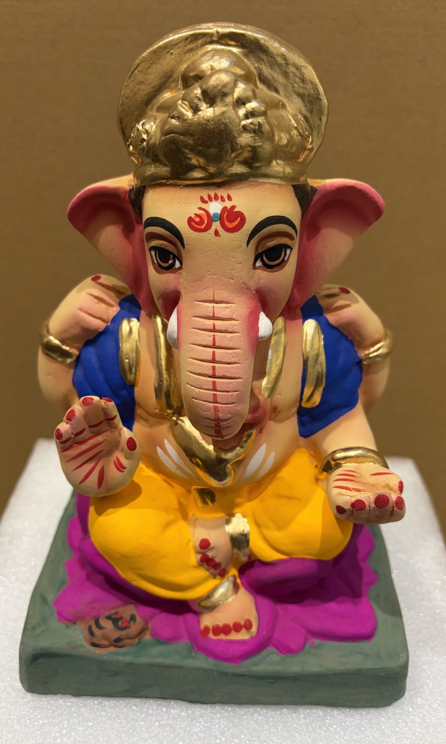 Ganapati idol , Ganesh 8 inches Eco friendly clay idol (DG 50 )