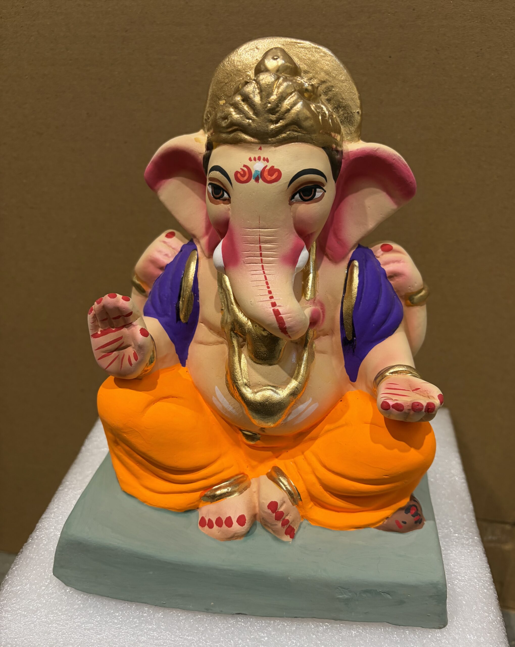 Ganapati idol(small)  Ganesh 6 inches Eco friendly clay idol (DG 04)