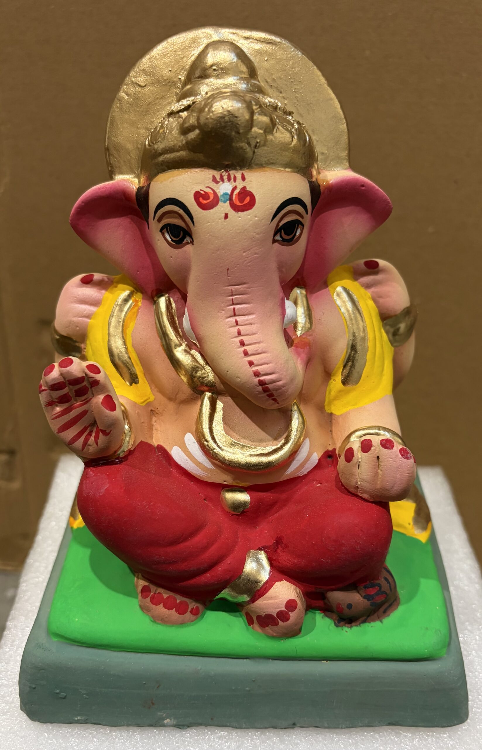 Ganapati idol 8 inches Eco friendly clay (DG 46 )